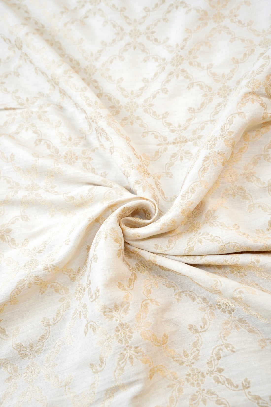 Moonga Silk Handloom Banarasi Dyeable Fabric