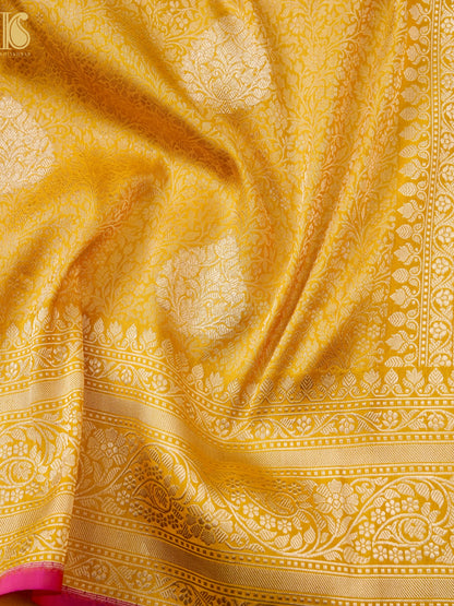 Handloom Banarasi Katan Silk Zari Tanchoi Saree