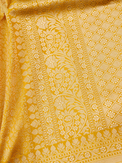 Handloom Banarasi Katan Silk Zari Tanchoi Saree