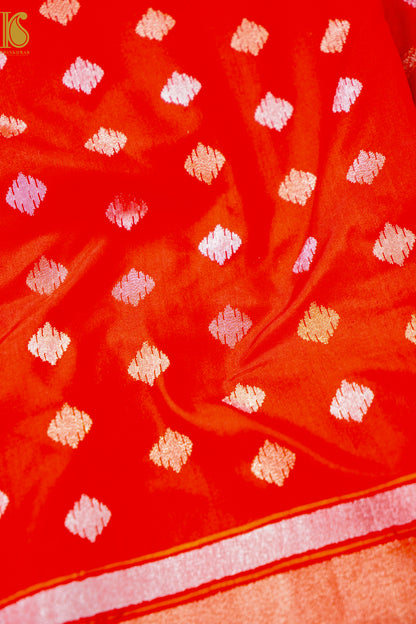 Handloom Banarasi Real Silver Zari Cotton Saree