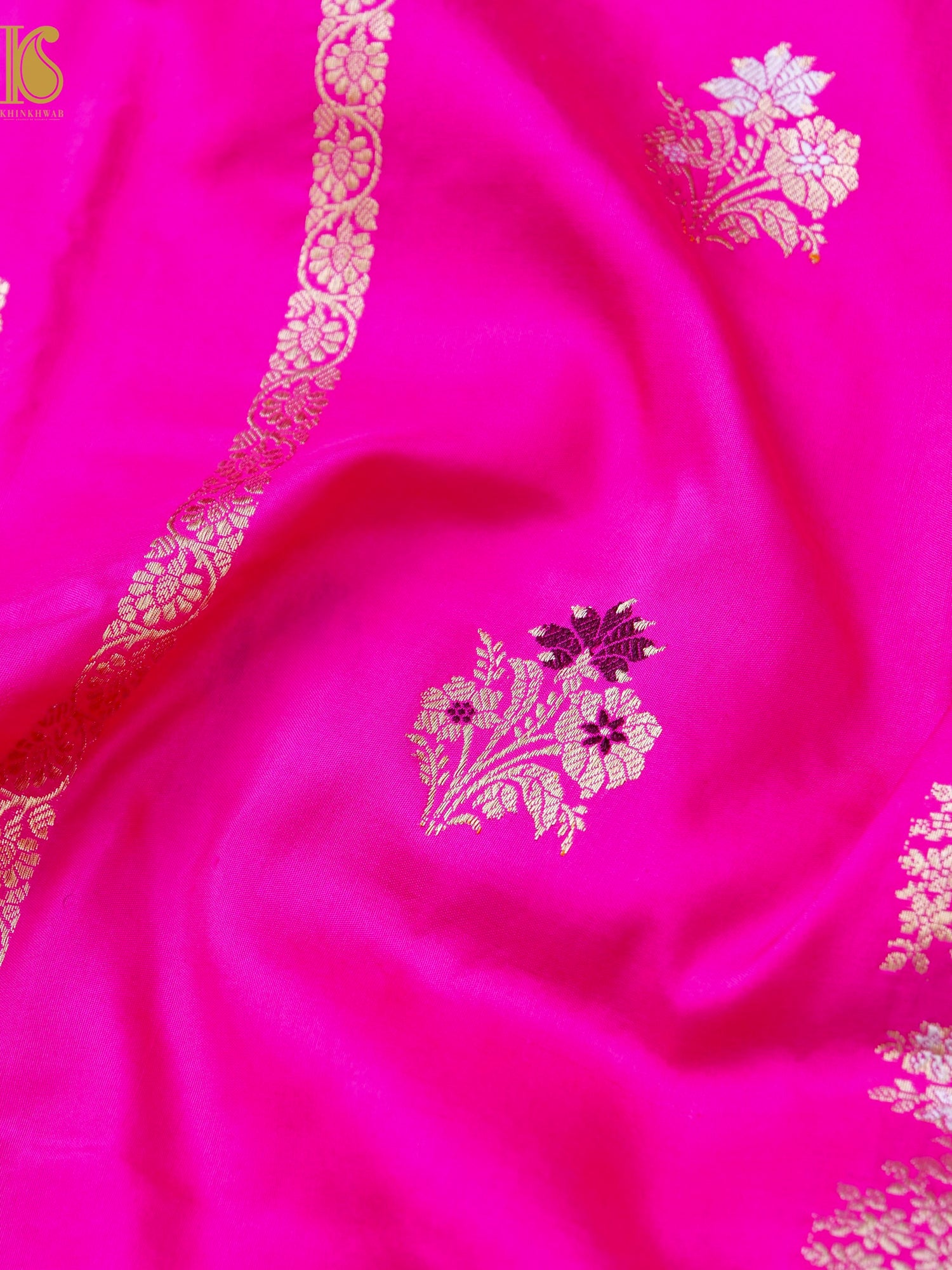 Handloom Banarasi Katan Silk Kadwa Border Saree