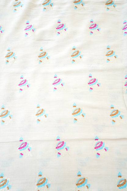 Moonga Silk Handloom Banarasi Dyeable Fabric