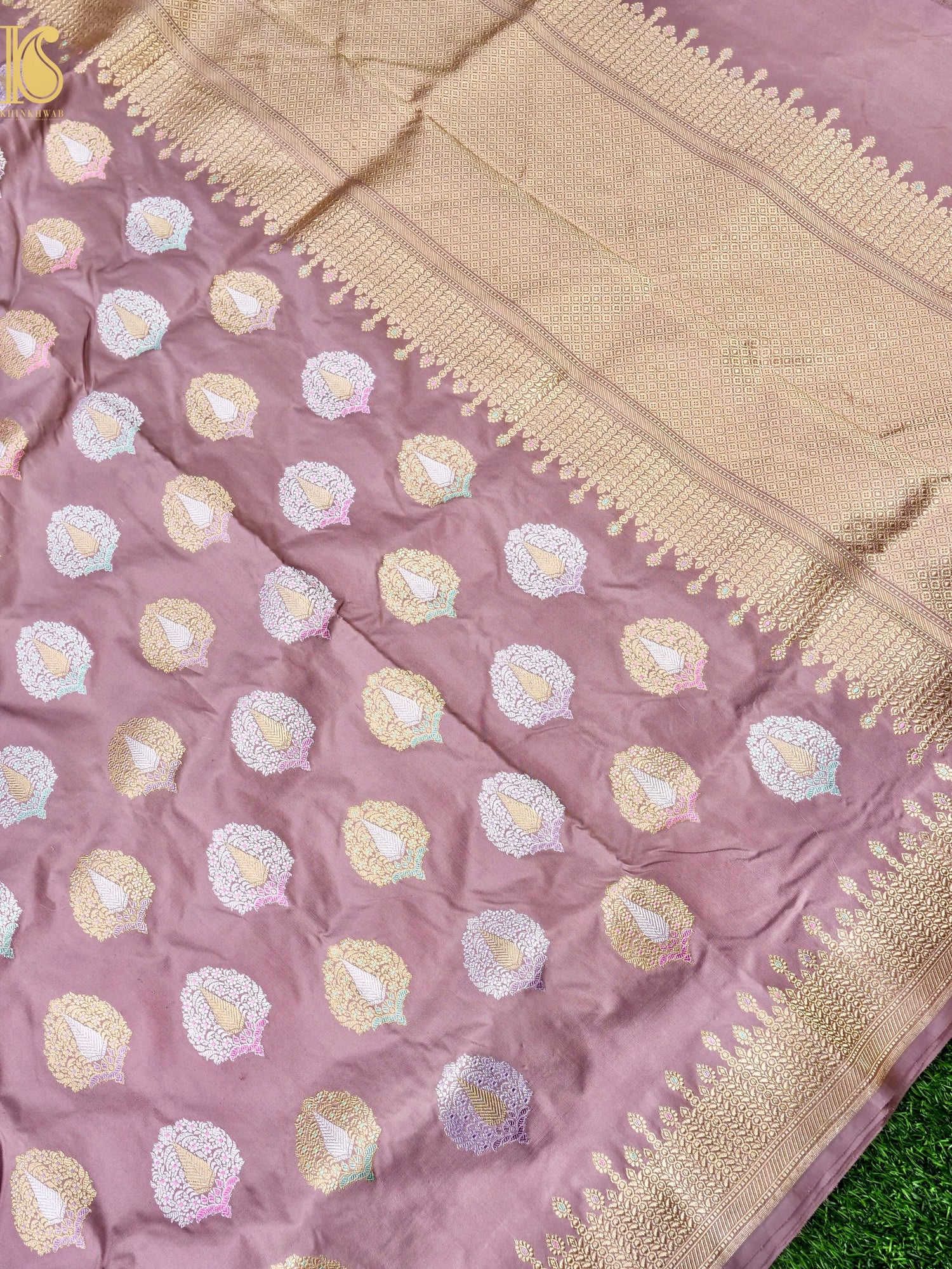 Banarasi Handwoven Katan SIlk Kadwa Mor Saree
