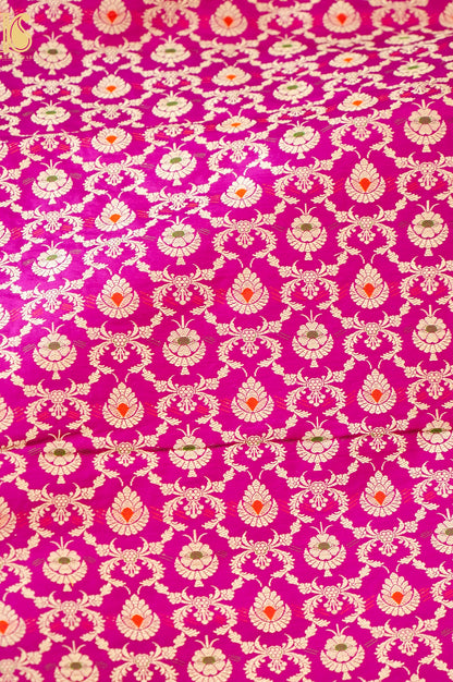 Handloom Banarasi Katan Silk Kalidar Gulrangi Bagh Lehenga