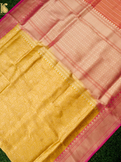 Handloom Banarasi Katan Silk Zari Tanchoi Saree