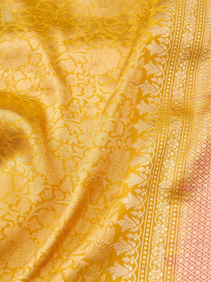 Handloom Banarasi Katan Silk Zari Tanchoi Saree