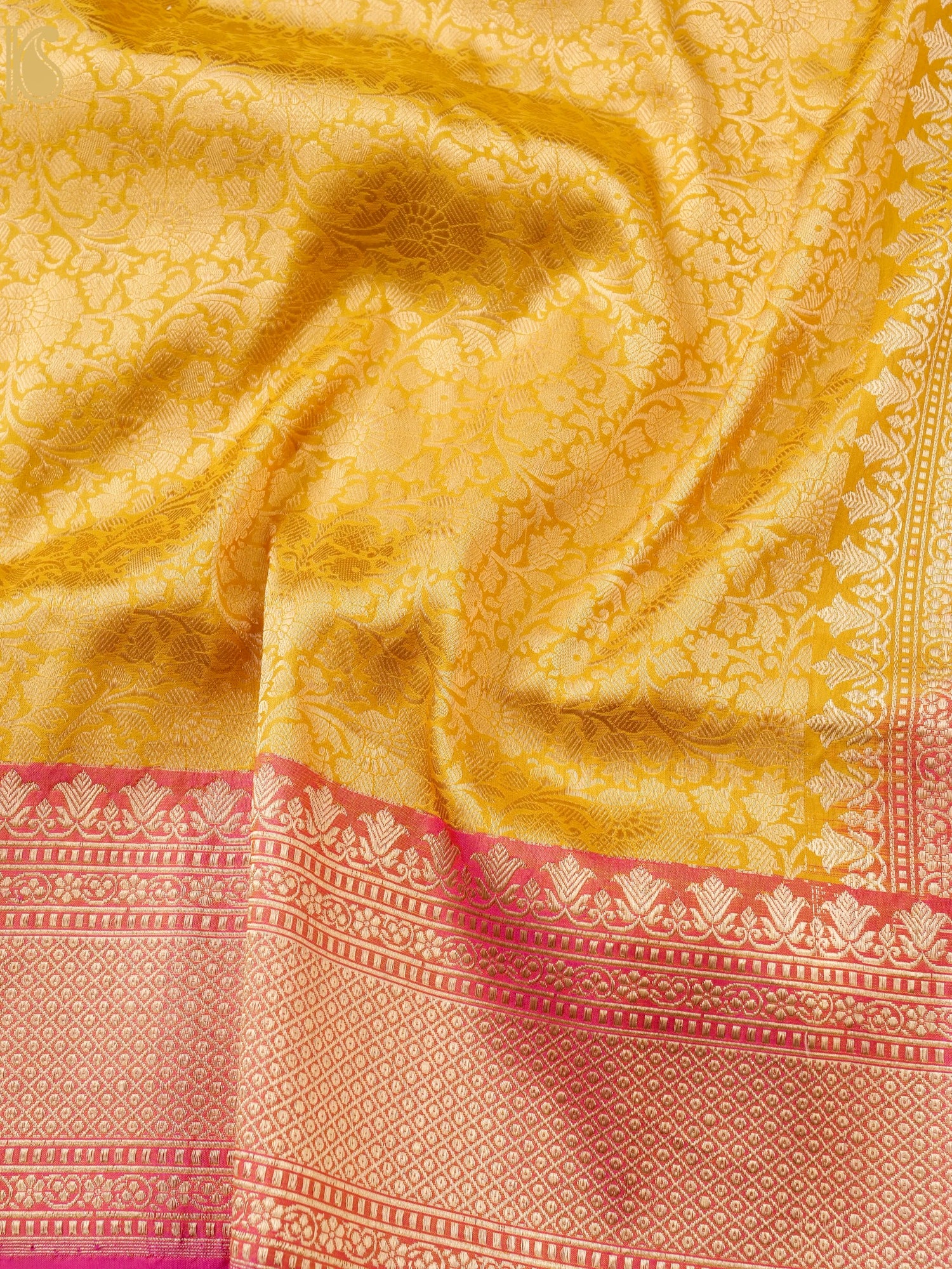 Handloom Banarasi Katan Silk Zari Tanchoi Saree