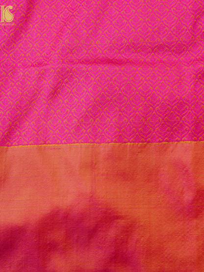 Handloom Banarasi Katan Silk Zari Tanchoi Saree