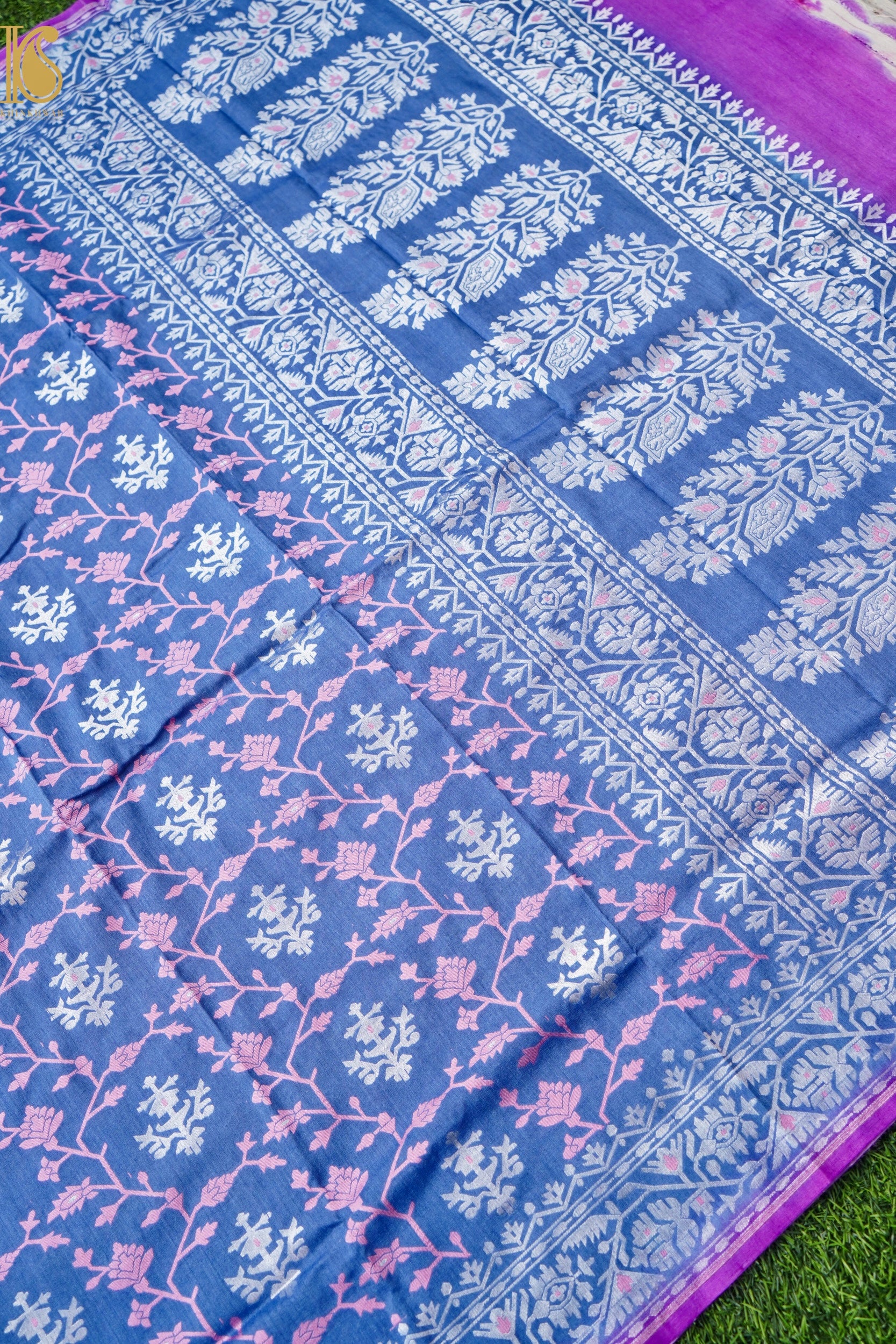 Pure Moonga Handloom Dupatta - Water Zari main image 1