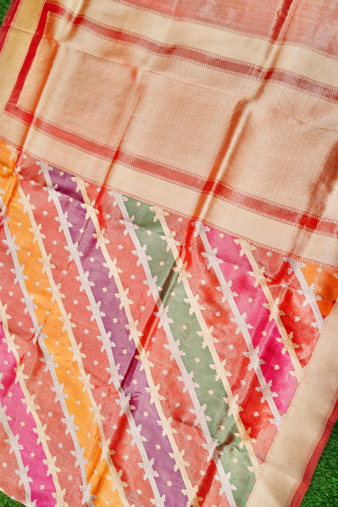 Handloom Banarasi Rangkat Tissue Silk Saree