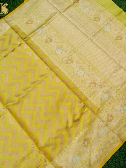 Handloom Banarasi Katan Silk Kadwa Border Saree