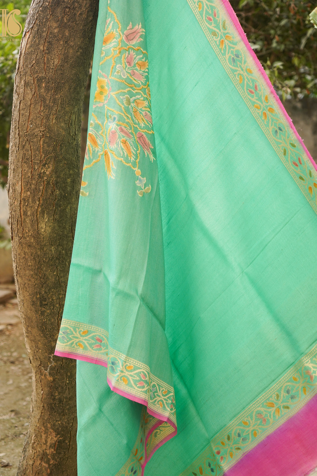 Pure Tussar Georgette Handloom Banarasi Turkish Dupatta