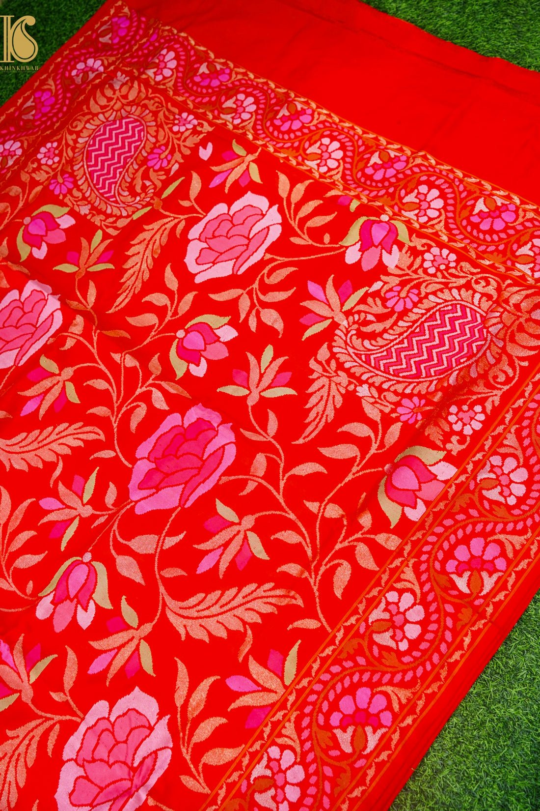 Handloom Banarasi Real Silver Zari Cotton Saree