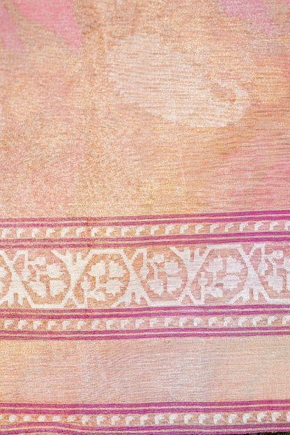 Handloom Banarasi Real Silver Zari Cotton Saree