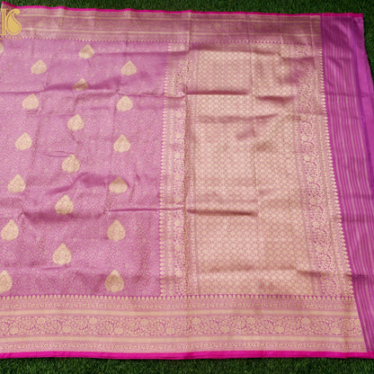 Handloom Banarasi Katan Silk Zari Tanchoi Saree with Kadwa Boota