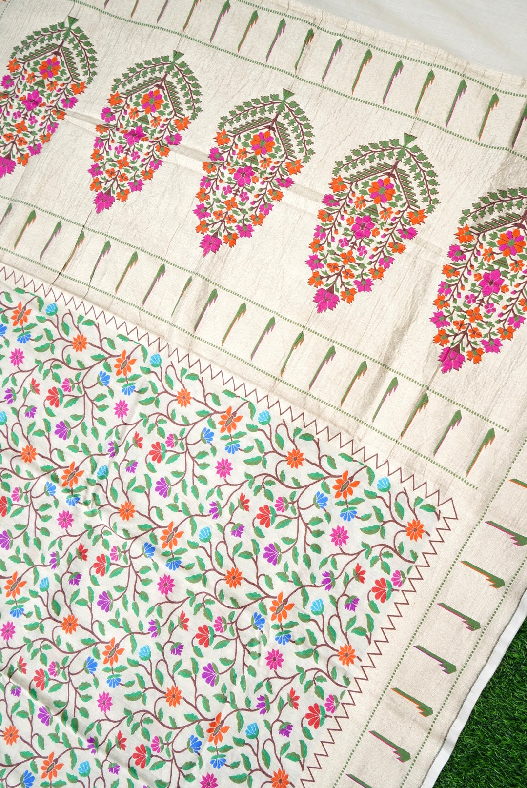 Pure Moonga Silk Handloom Banarasi Dupatta