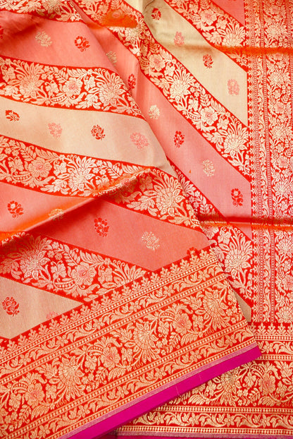 Handloom Banarasi Pure Katan Silk Rangkat Saree
