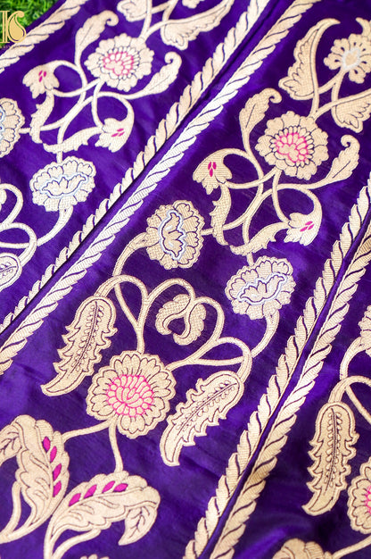 Handloom Banarasi Katan Silk Kalidar Latikaa Lehenga
