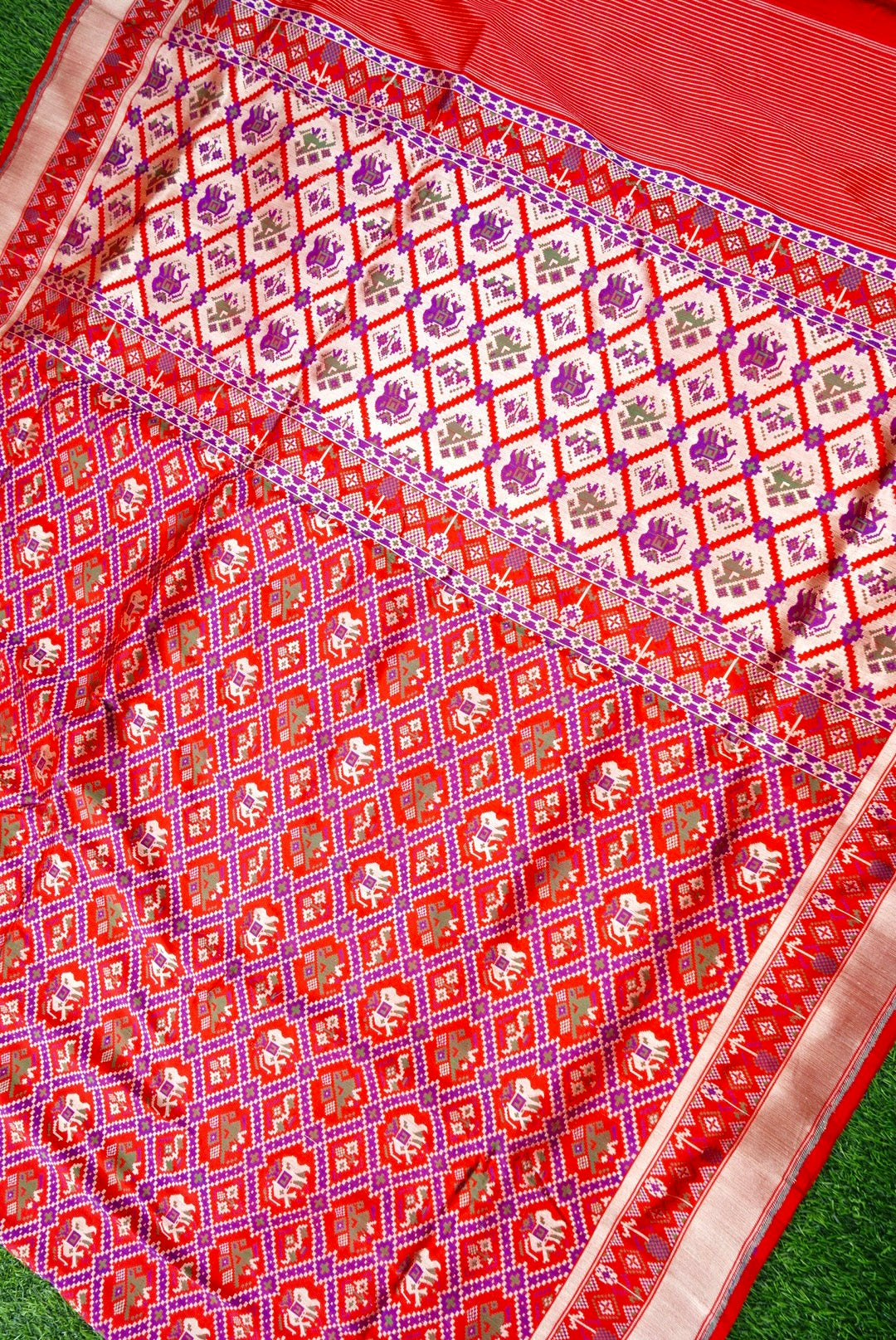 Handwoven Banarasi Katan Silk Patola Saree