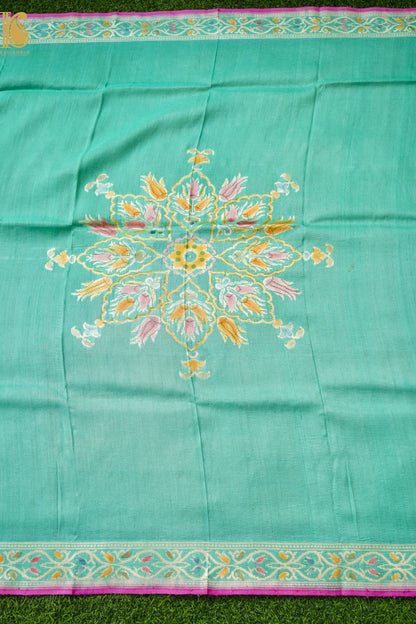 Pure Tussar Georgette Handloom Banarasi Turkish Dupatta