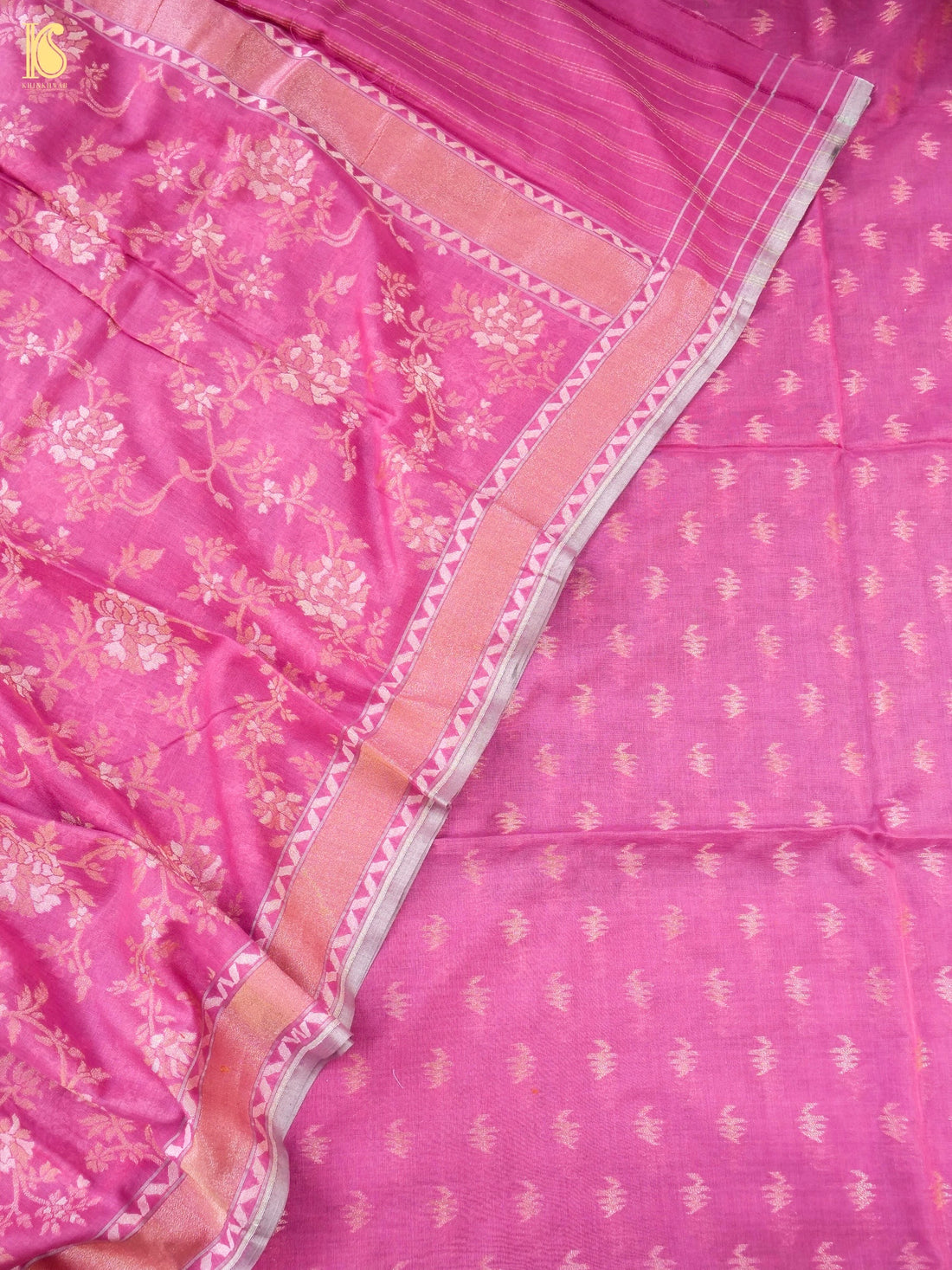 Handloom Pure Cotton Banarasi Jamdani Ektara Suit Fabric Set