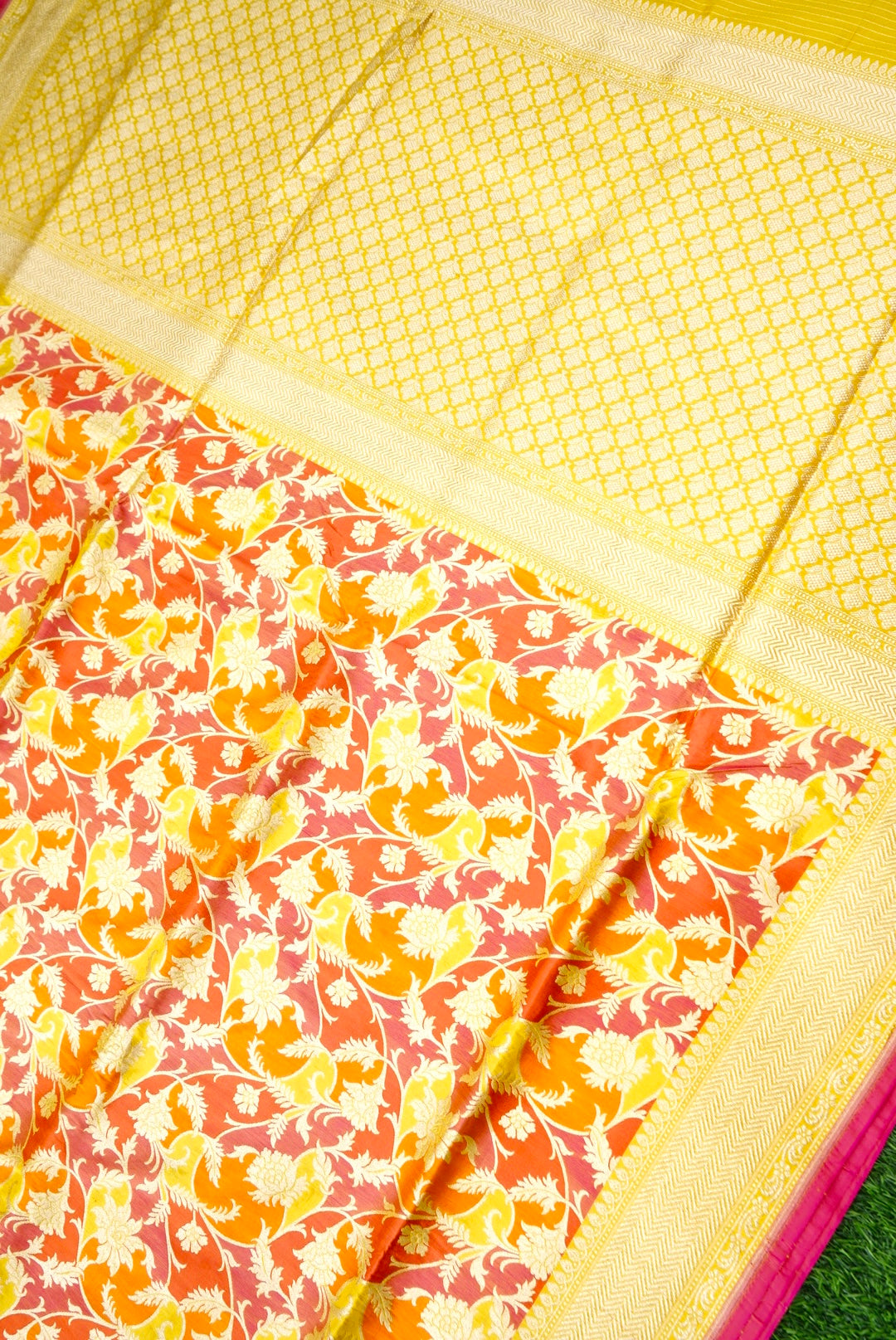 Handloom Banarasi Pure Katan Silk Rangkat Saree