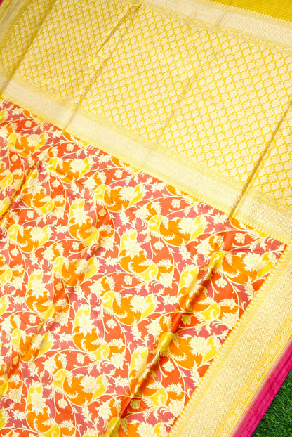 Handloom Banarasi Pure Katan Silk Rangkat Saree