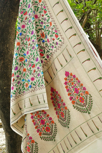 Pure Moonga Silk Handloom Banarasi Dupatta
