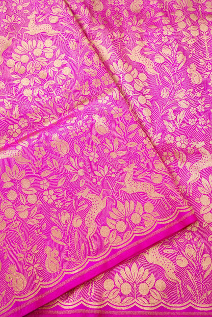 Handloom Banarasi Katan Silk Brocade Shikargah Saree