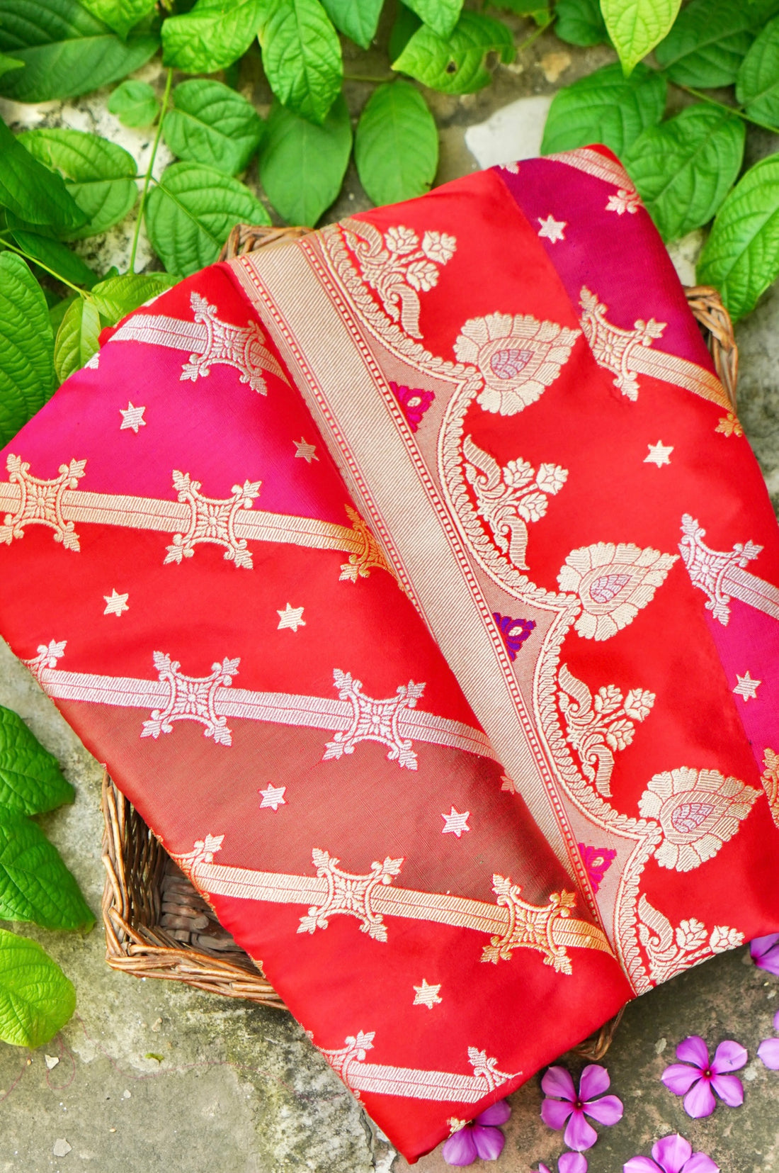 Handloom Banarasi Rangkat Silk Saree