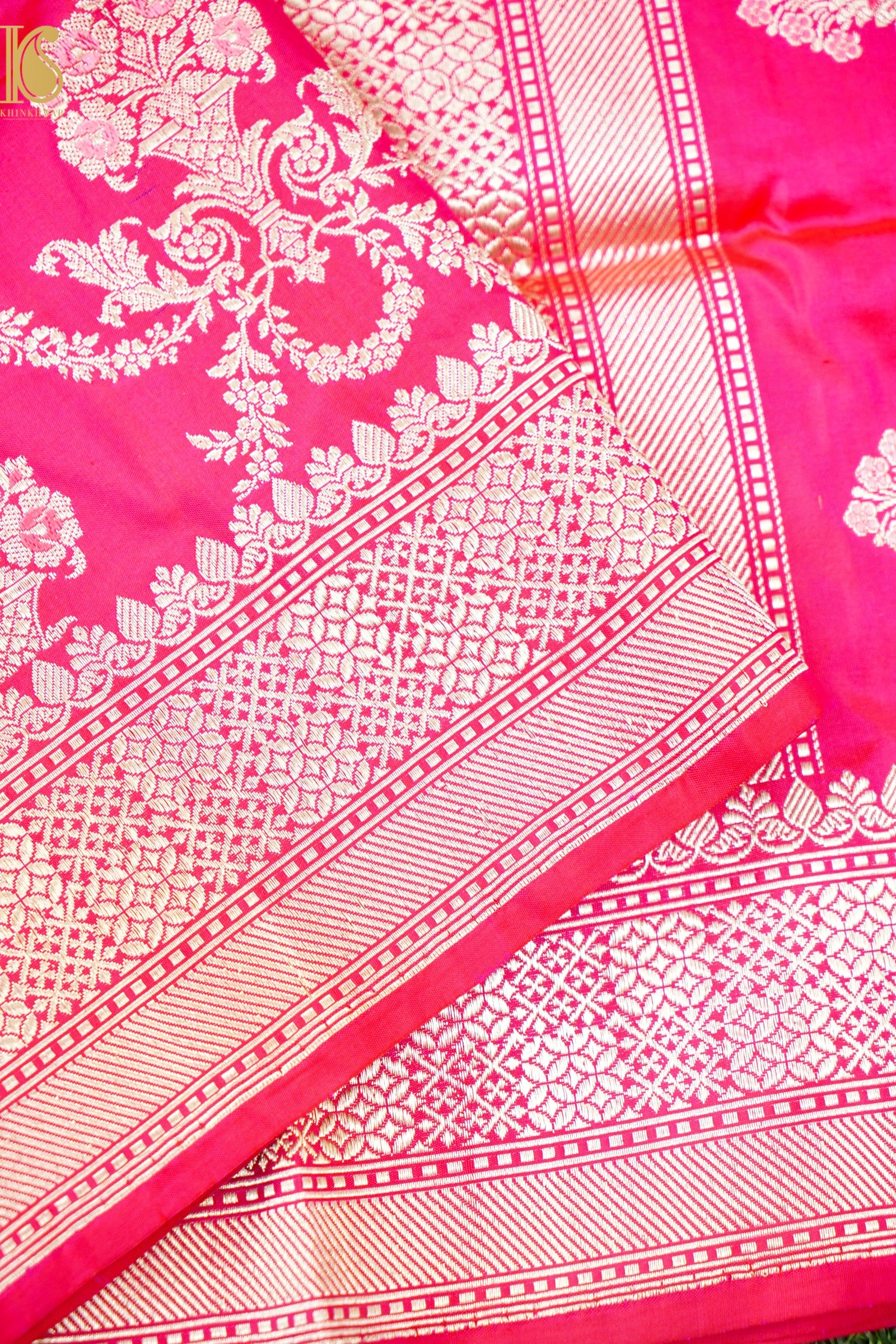 Banarasi Katan Silk Handwoven Kadwa Jaal Saree