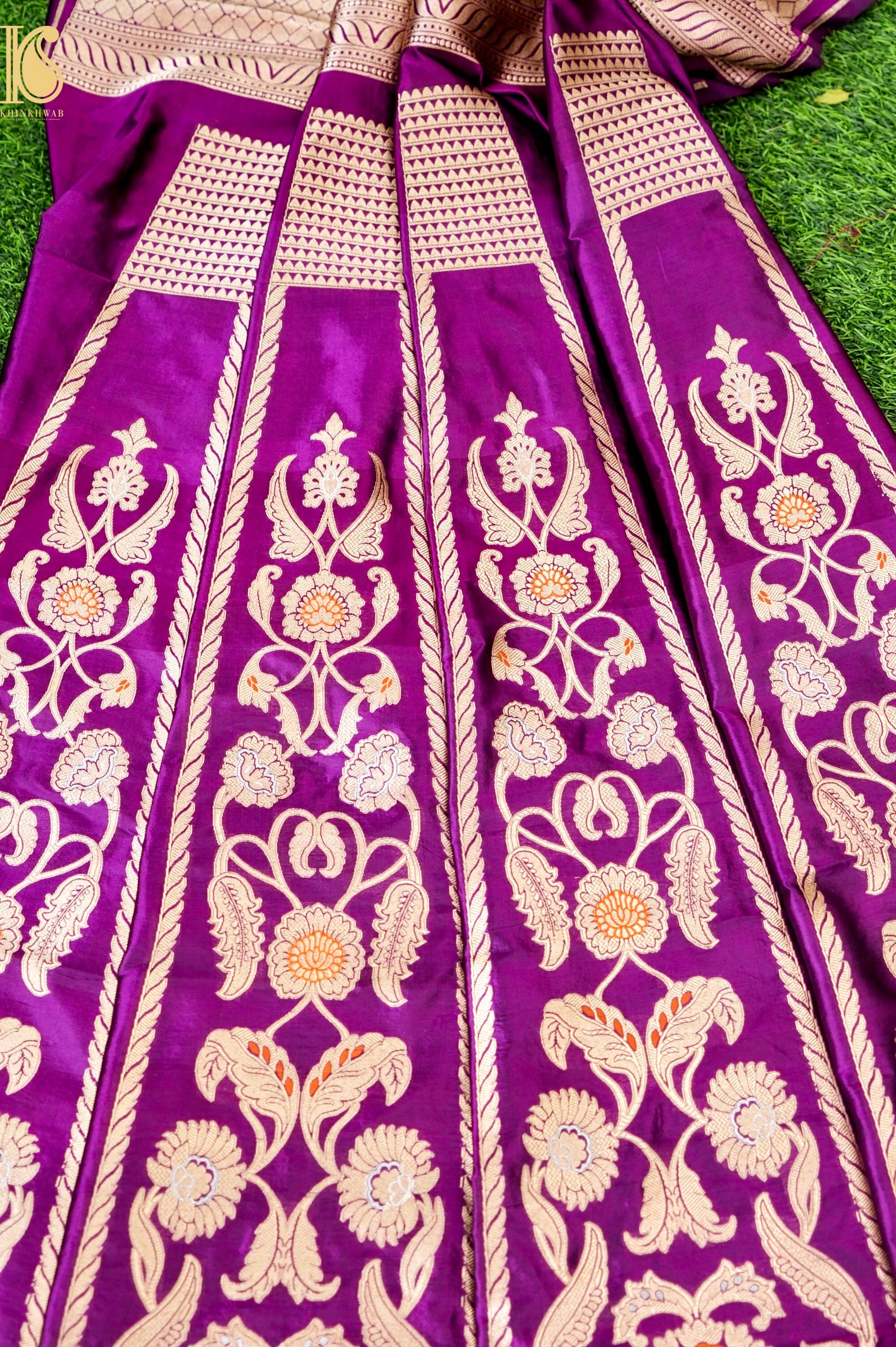 Handloom Banarasi Katan Silk Kalidar Latikaa Lehenga