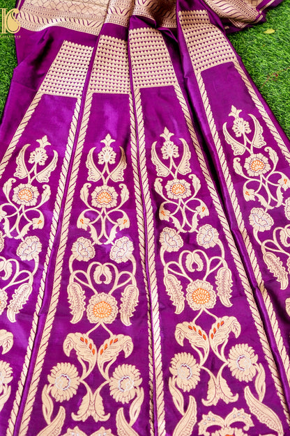 Handloom Banarasi Katan Silk Kalidar Latikaa Lehenga
