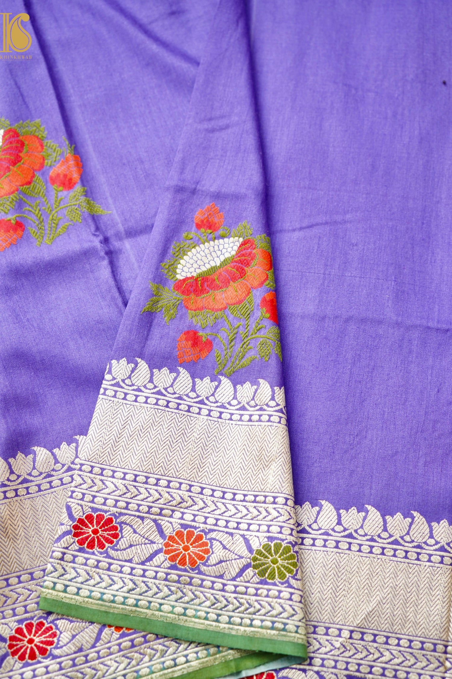 Banarasi Handloom Moonga Silk Dupatta with Kadwa Boota