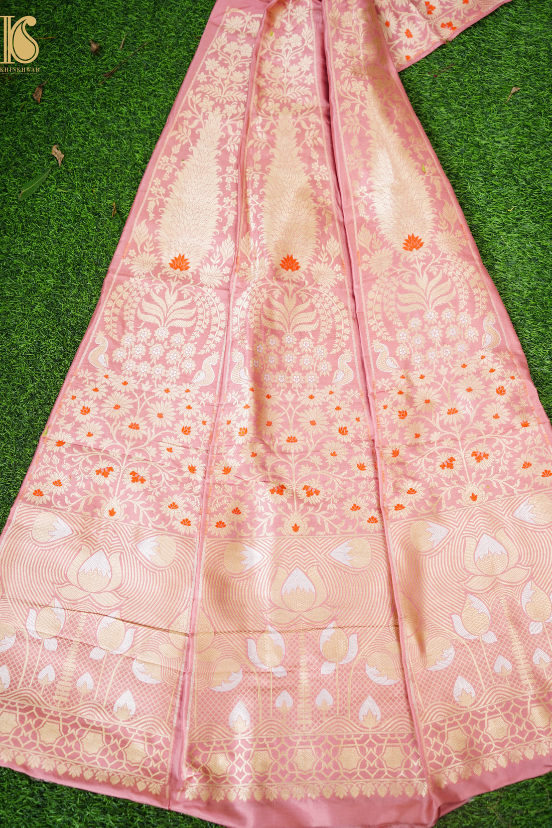 Handloom Banarasi Katan Silk Kalidar Mrinala Lehenga