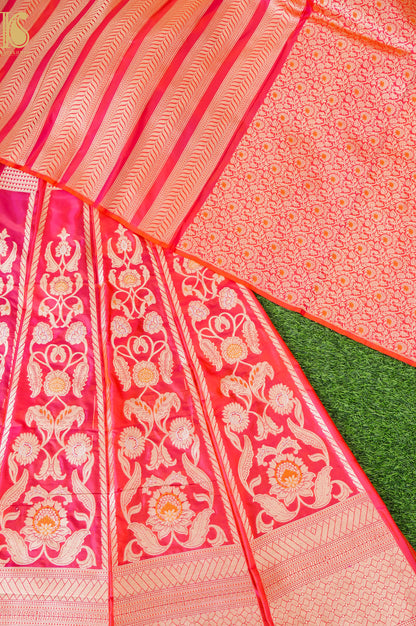Handloom Banarasi Katan Silk Kalidar Latikaa Lehenga