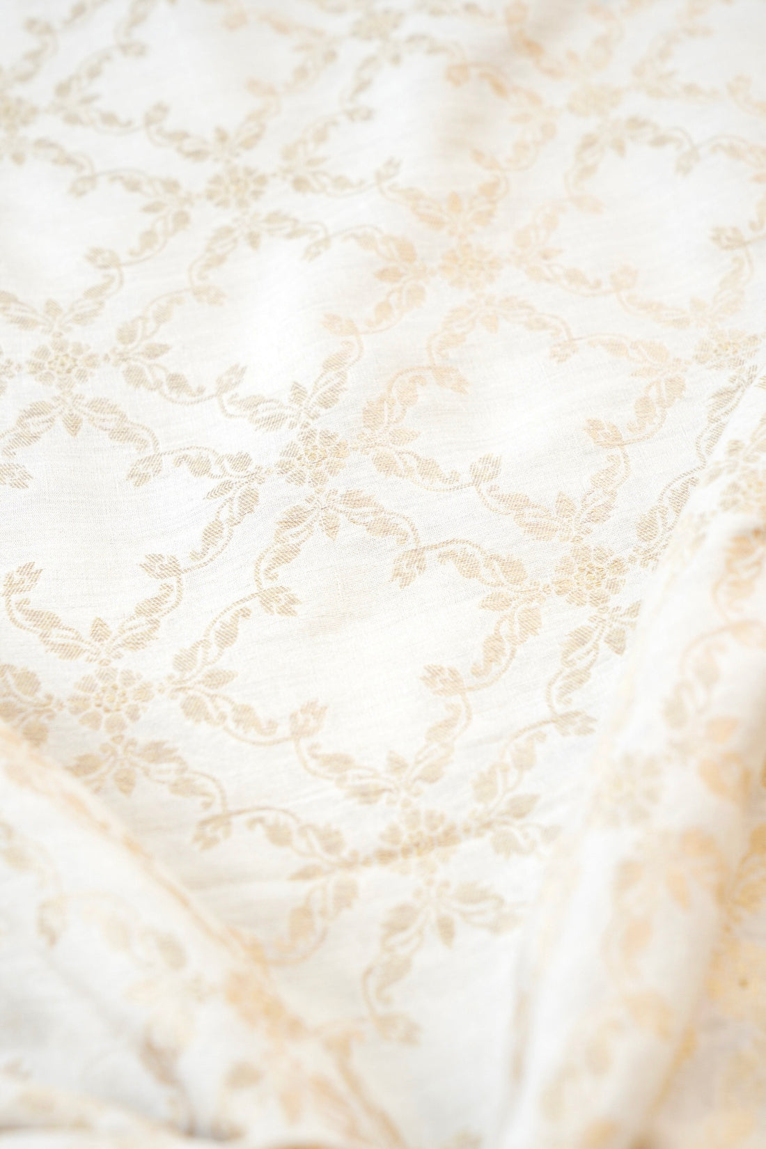 Moonga Silk Handloom Banarasi Dyeable Fabric