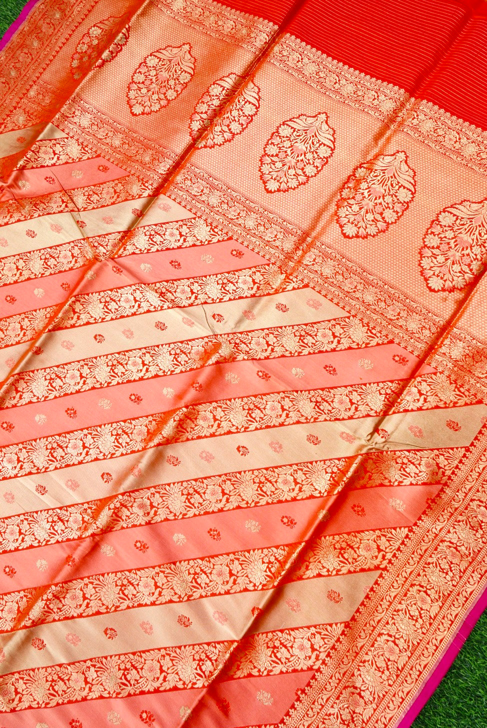 Handloom Banarasi Pure Katan Silk Rangkat Saree