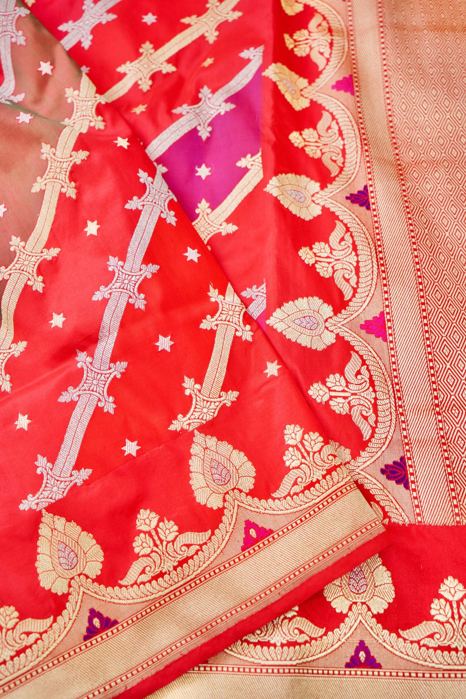 Handloom Banarasi Rangkat Silk Saree