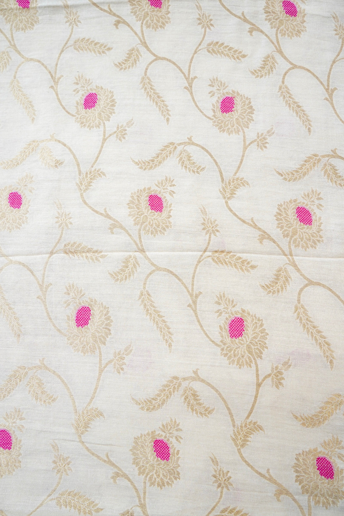 Moonga Silk Handloom Banarasi Dyeable Fabric