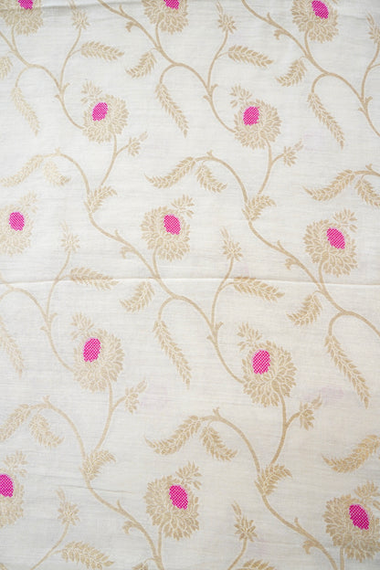 Moonga Silk Handloom Banarasi Dyeable Fabric