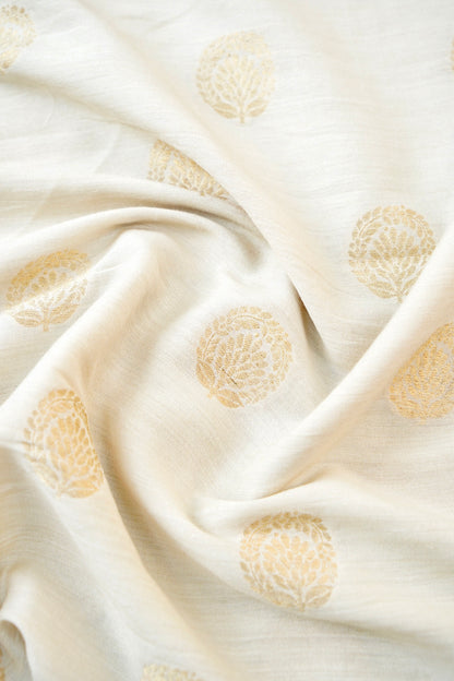 Moonga Silk Handloom Banarasi Dyeable Fabric