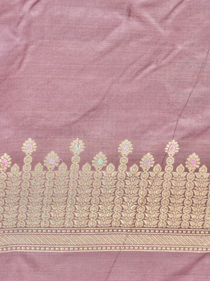 Banarasi Handwoven Katan SIlk Kadwa Mor Saree
