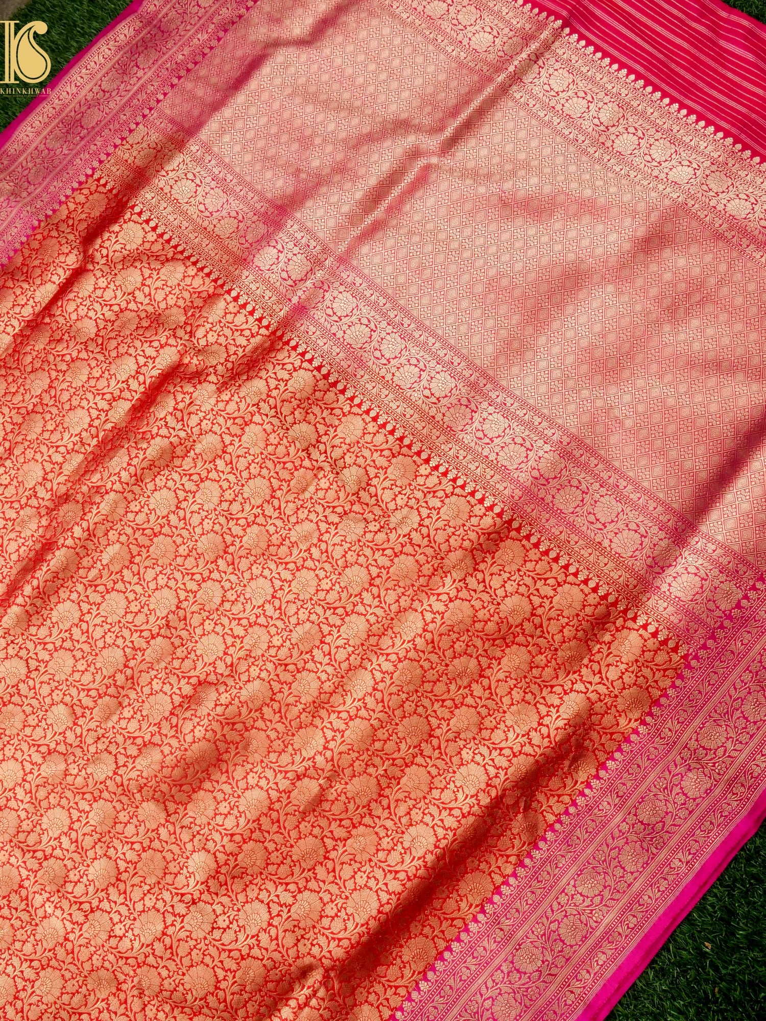 Handloom Banarasi Katan Silk Zari Tanchoi Saree