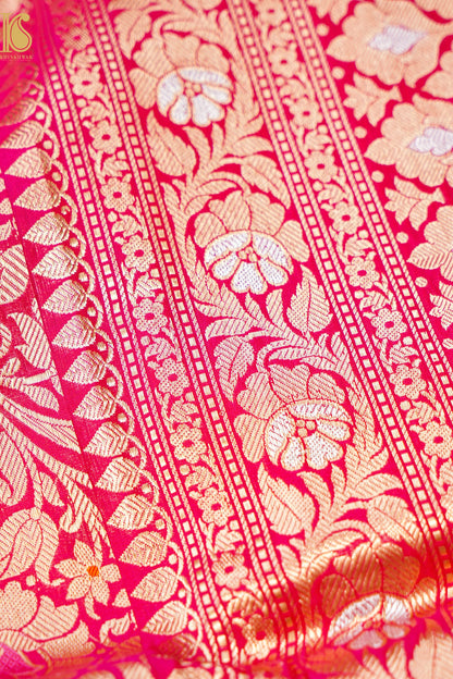 Handloom Banarasi Katan Silk Brocade Meena Saree
