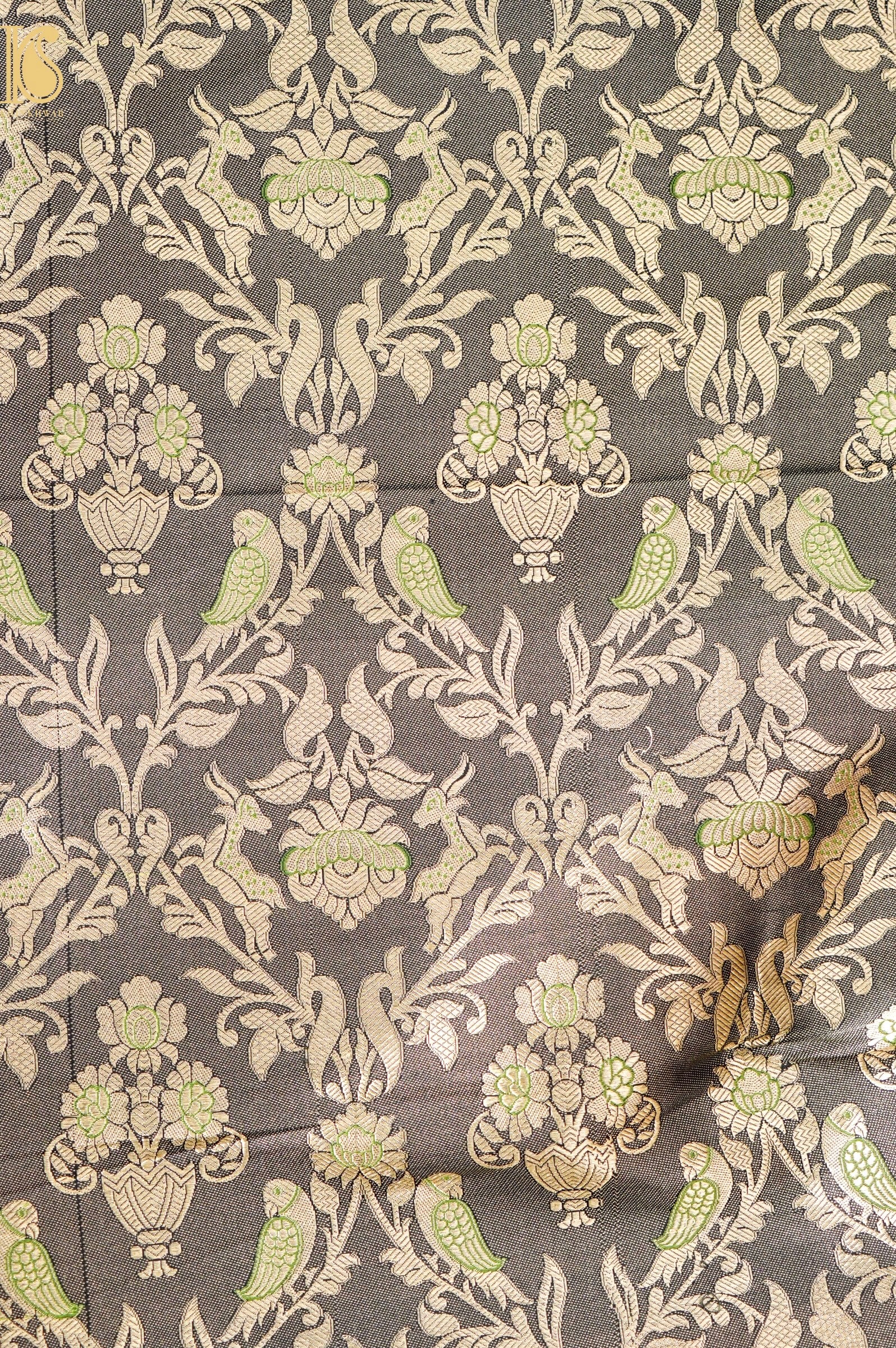 Handloom Banarasi Katan SIlk Kalidar Vanrajni Lehenga