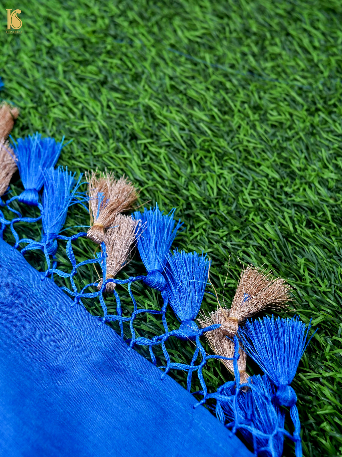 Banarasi Moonga Silk Meenakari Dupatta in Blue