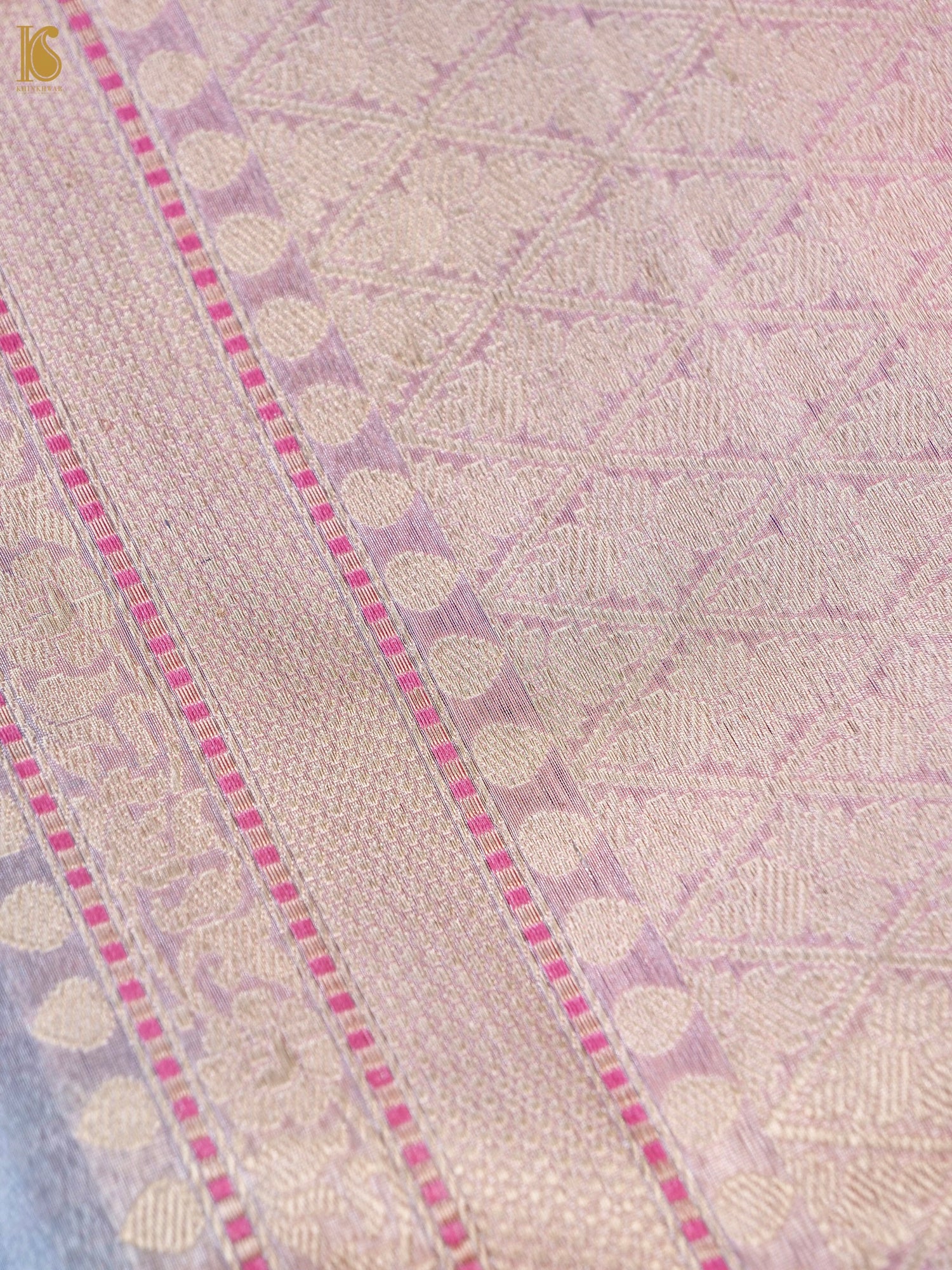 Handwoven Pure Tissue Silk Alfi Buti Banarasi Saree in Silver Grey - Aab