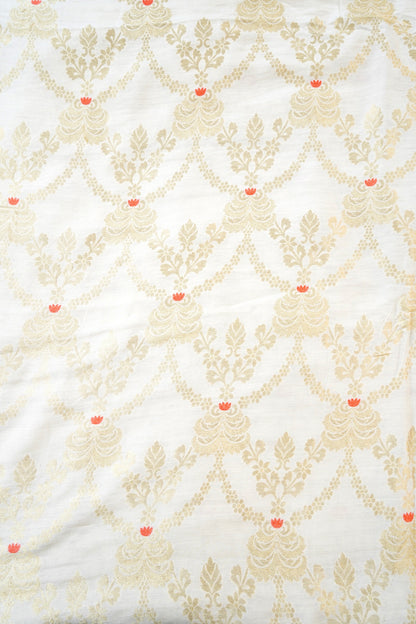 Moonga Silk Handloom Banarasi Dyeable Fabric