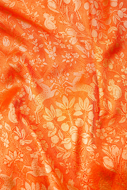 Handloom Banarasi Katan Silk Brocade Shikargah Saree